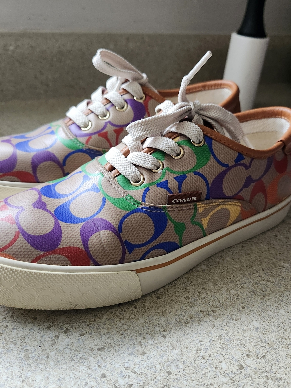 COACH  Signature Multicolor Canvas Sneakers